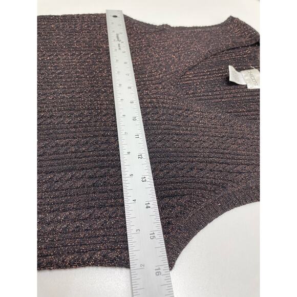 Chico's Sleeveless Ribbed Knit V Neck Tank Sweater Pullover Brown Women Size 2 M - Picture 7 of 7